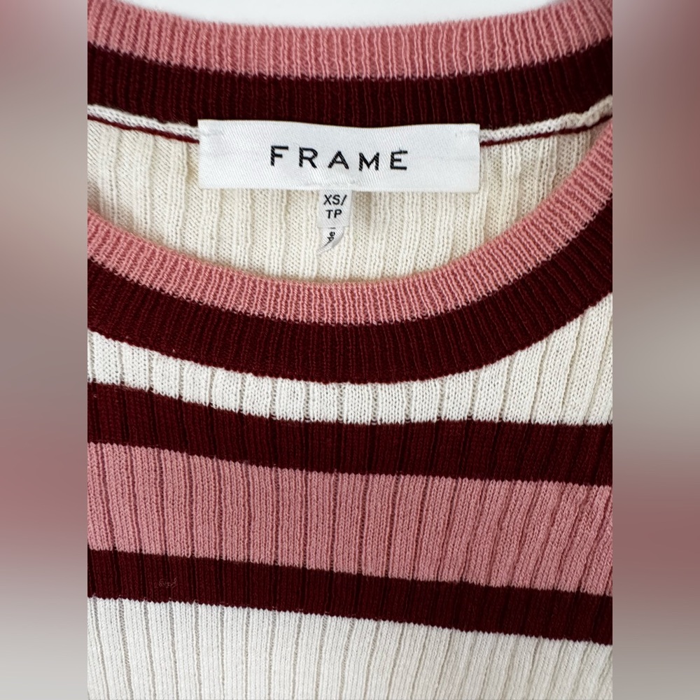 FRAME - Striped Rib-Knit Top - Picture 5 of 6